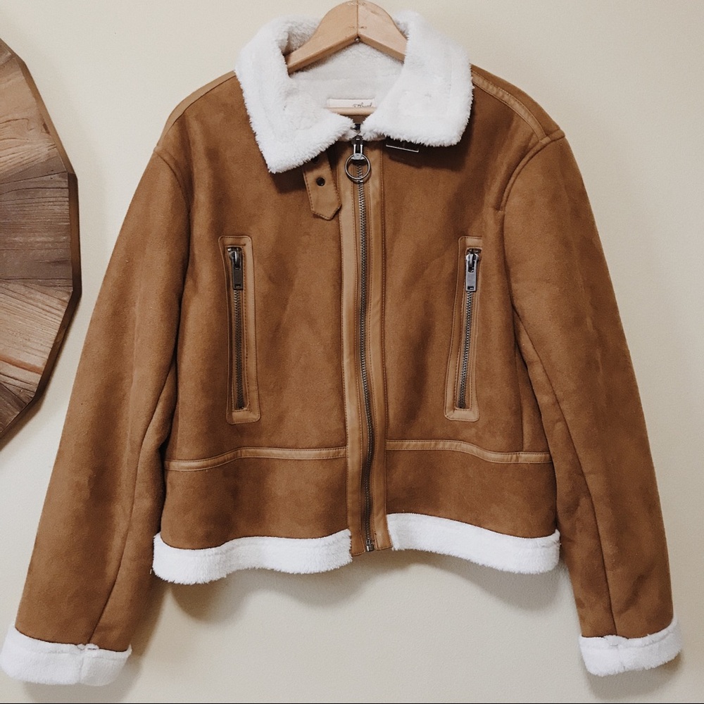 Universal Thread | Sherpa Lined Zipup Moto Jacket